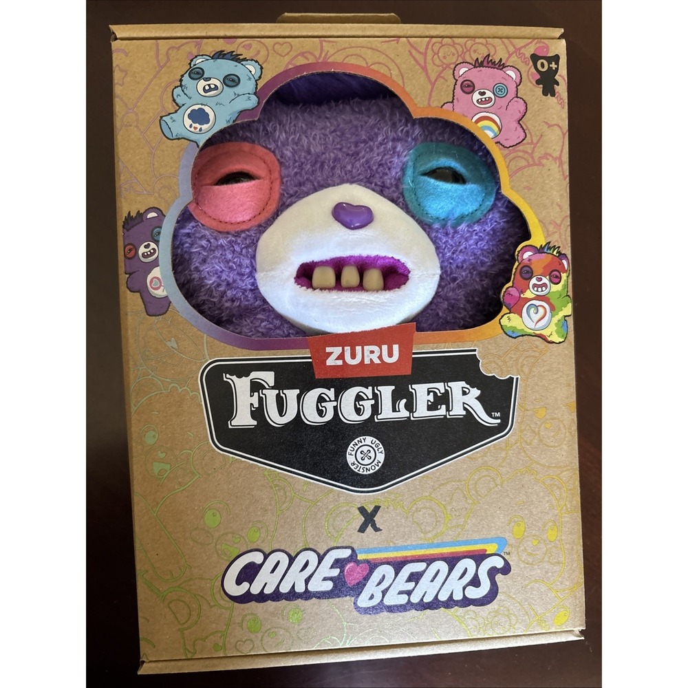 Zuru Fuggler Care Bears Share Bear Purple Funny Ugly Monster Plush Toy 9-Inch